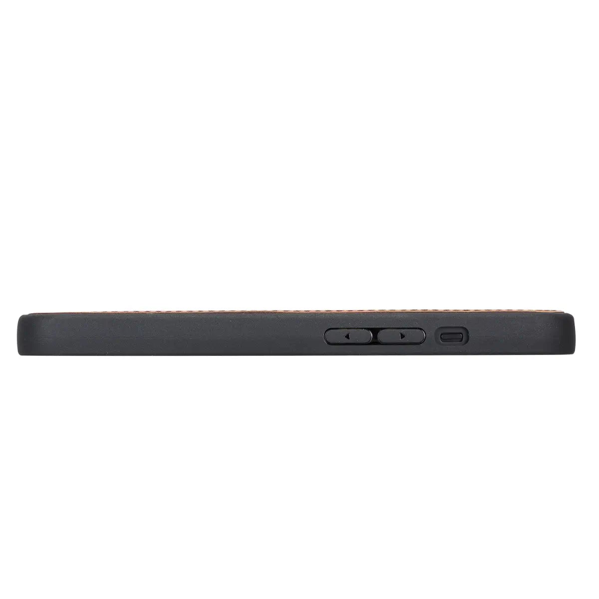 Antic Braune Leder-Snap-On-Cover-Hülle für iPhone 13 (6,1") 