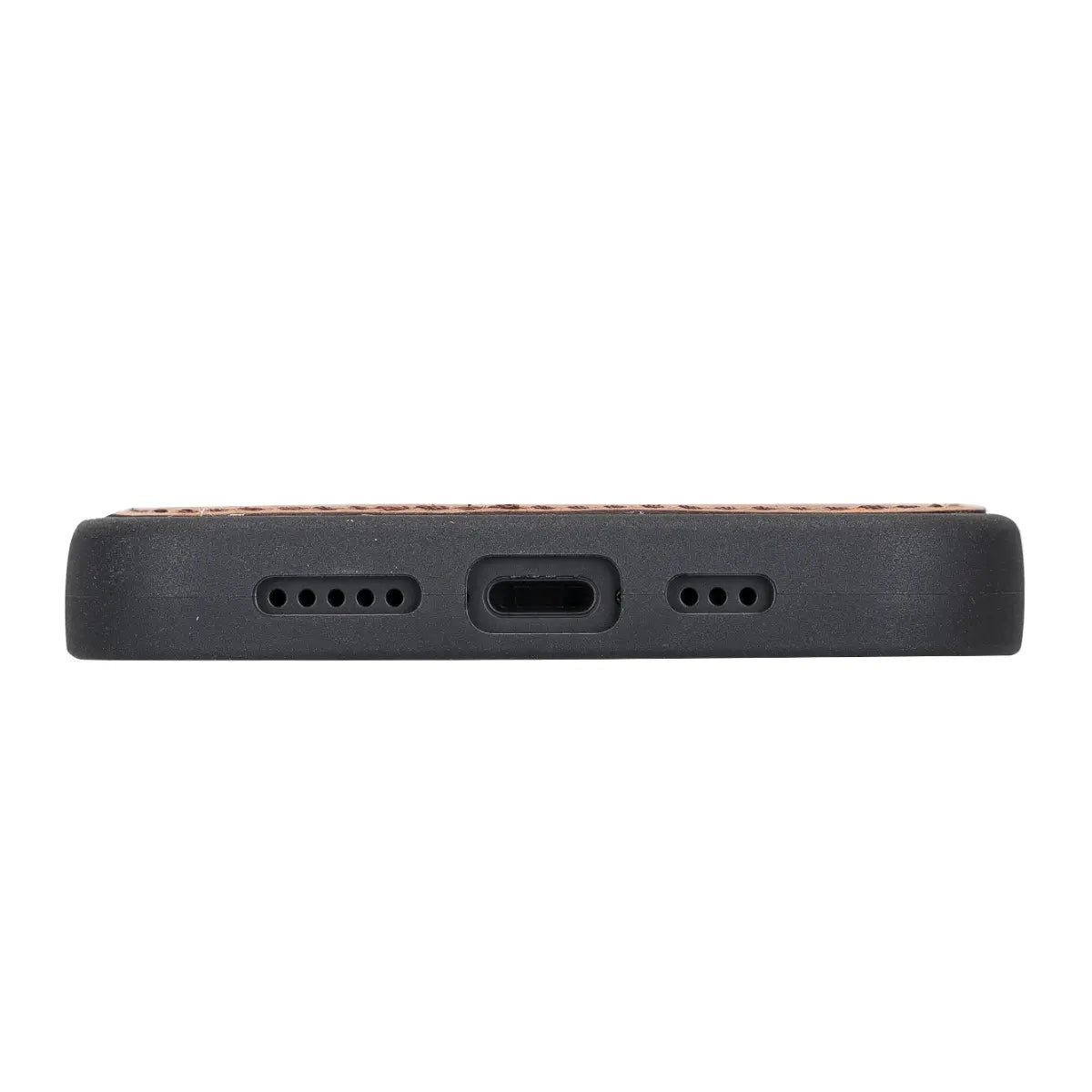 Antic Braune Leder-Snap-On-Cover-Hülle für iPhone 13 (6,1") 