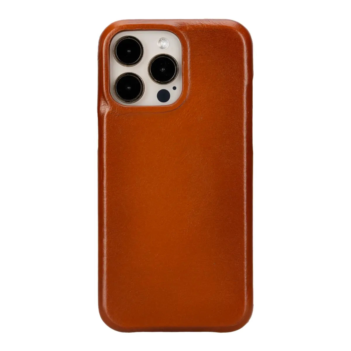 Prestige Wallet Case aus brüniertem hellbraunem Leder für das iPhone 15 Pro Max 