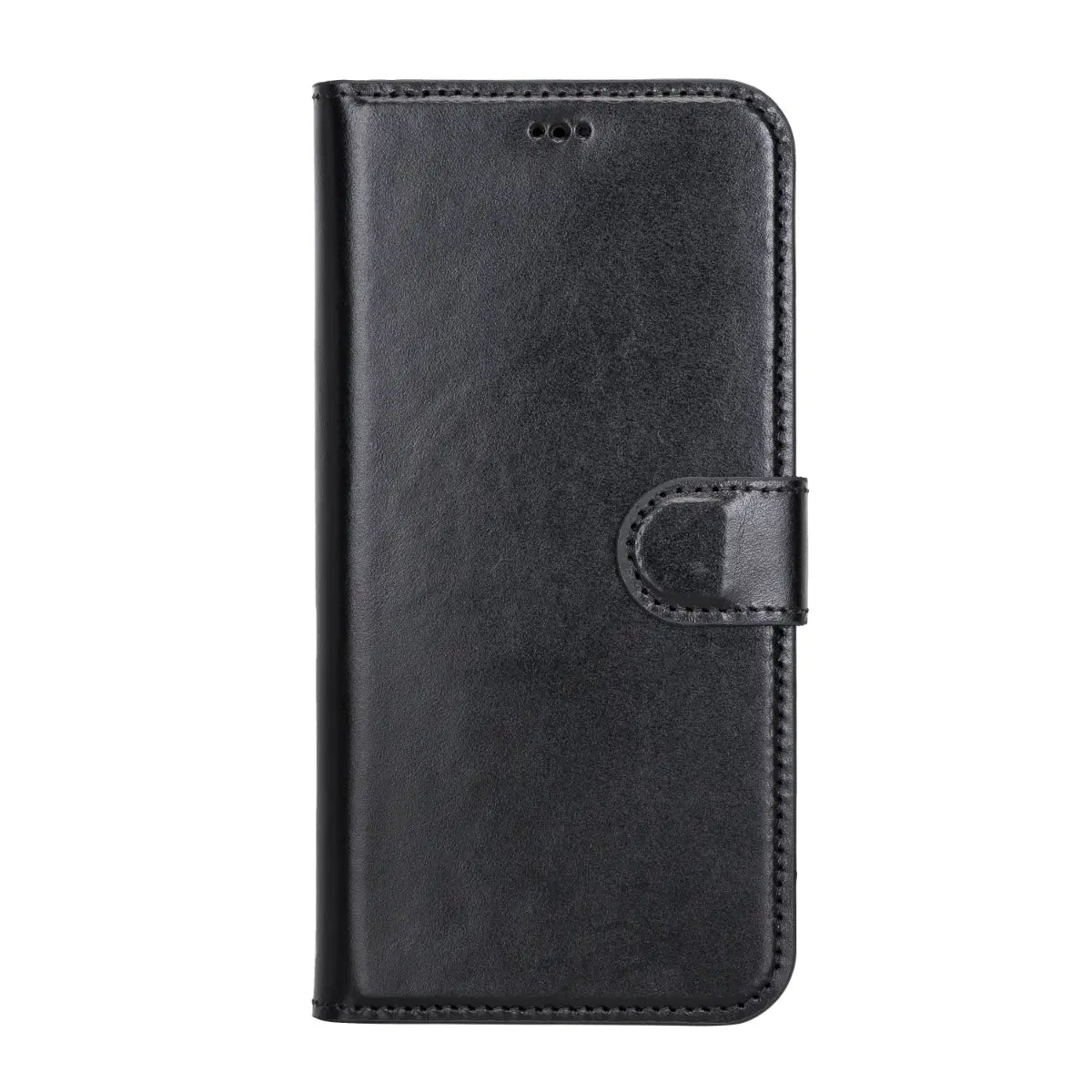 Schwarzes magnetisches Leder-Wallet für iPhone 13 Pro MAX 