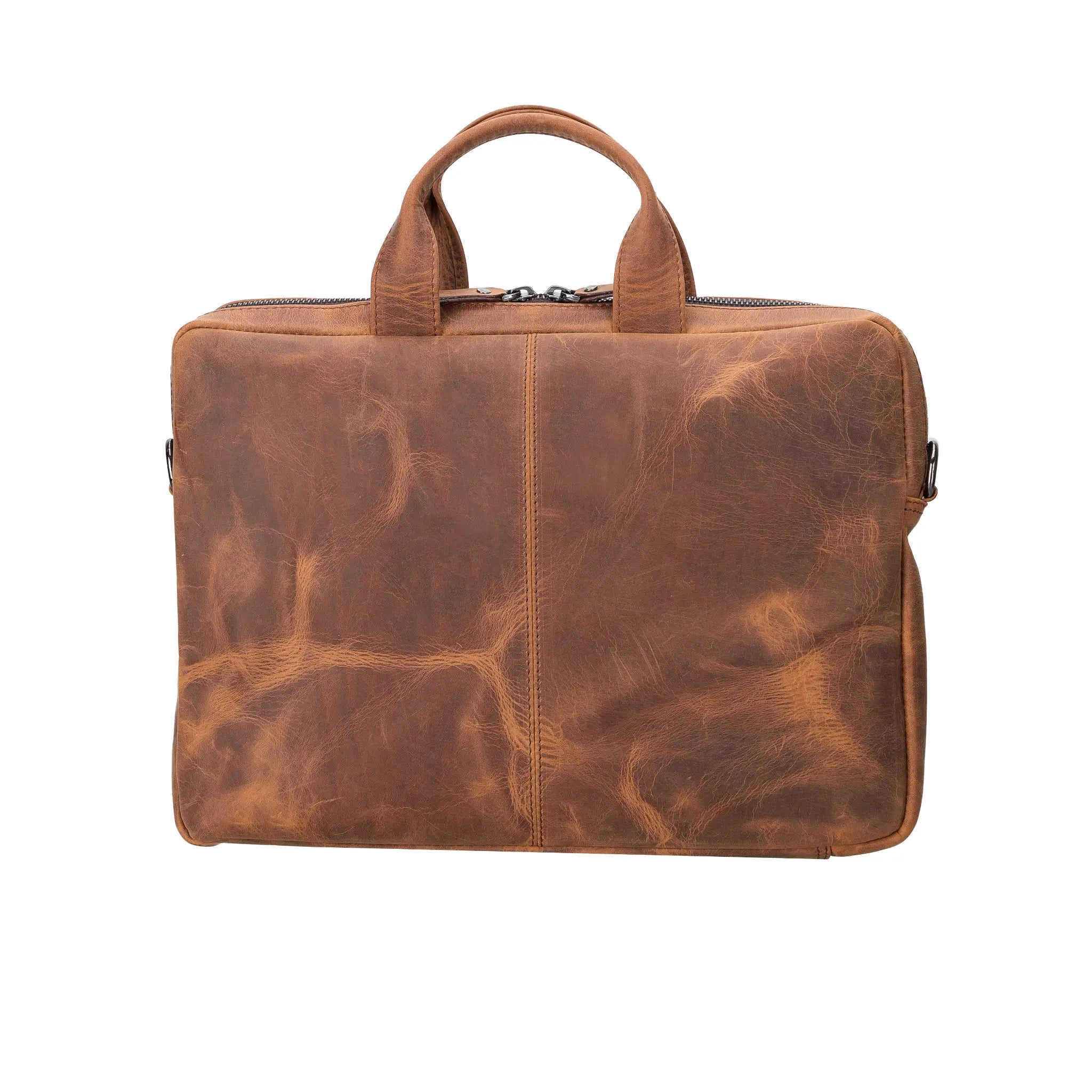 Braune Business-Aktentasche aus Leder 