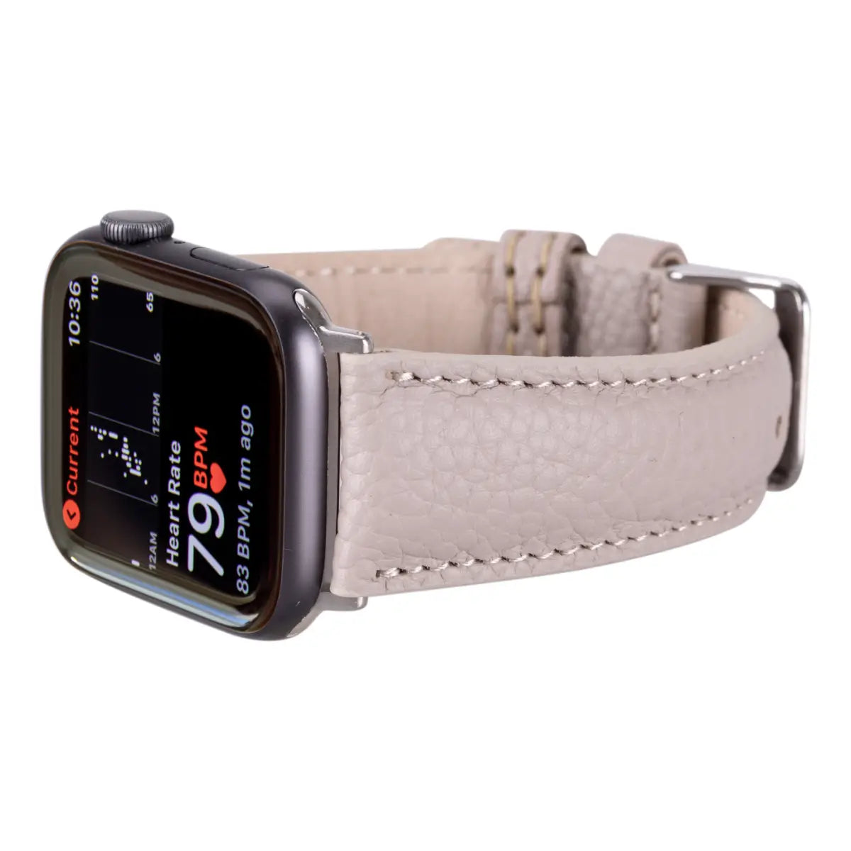 Beige Leather Apple Watch Band