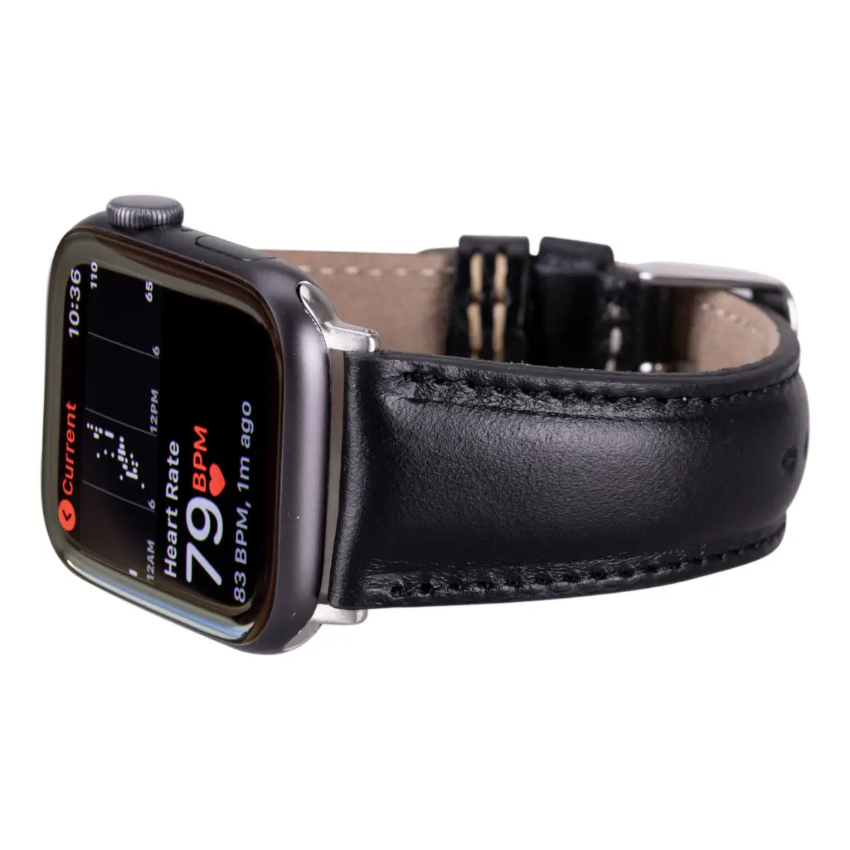 Black Leather Apple Watch Band