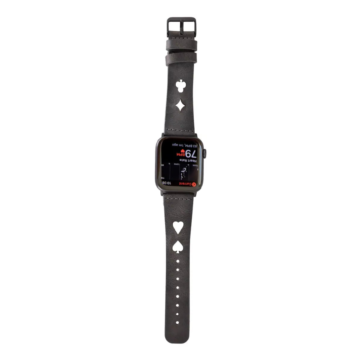 Burnished Gray Leather Sport Apple Watch Band