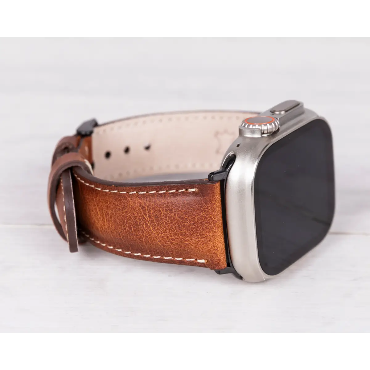 Burnished Tan Leather Classic Apple Watch Band