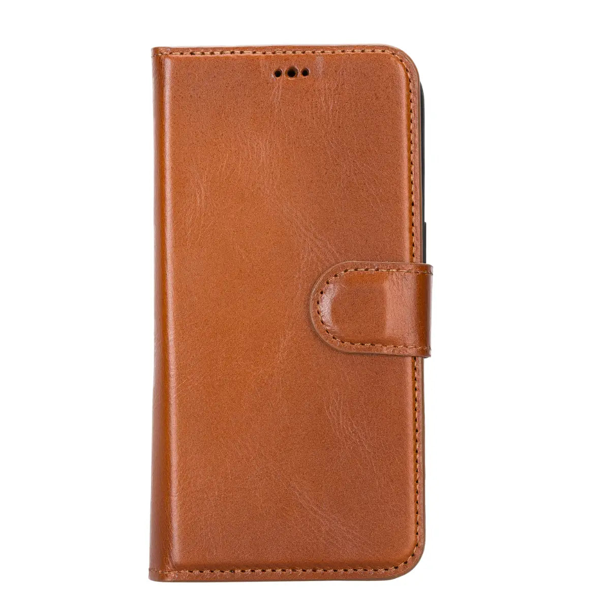 Burnished Tan Leather Wallet Case for iPhone 14 Pro