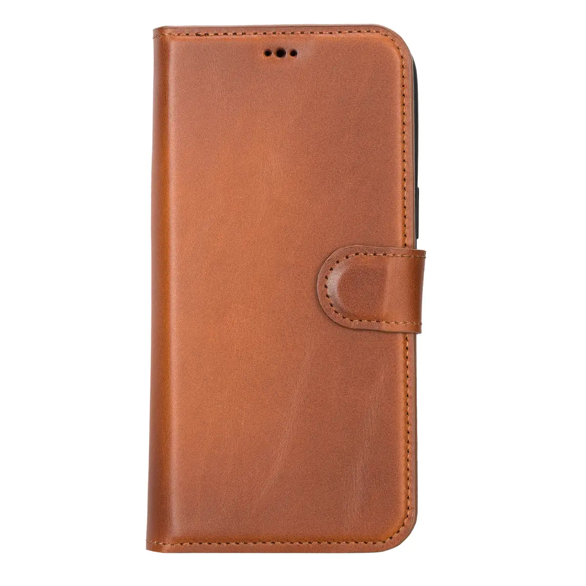 Burnished Tan Leather Wallet Case for iPhone 14 Pro Max