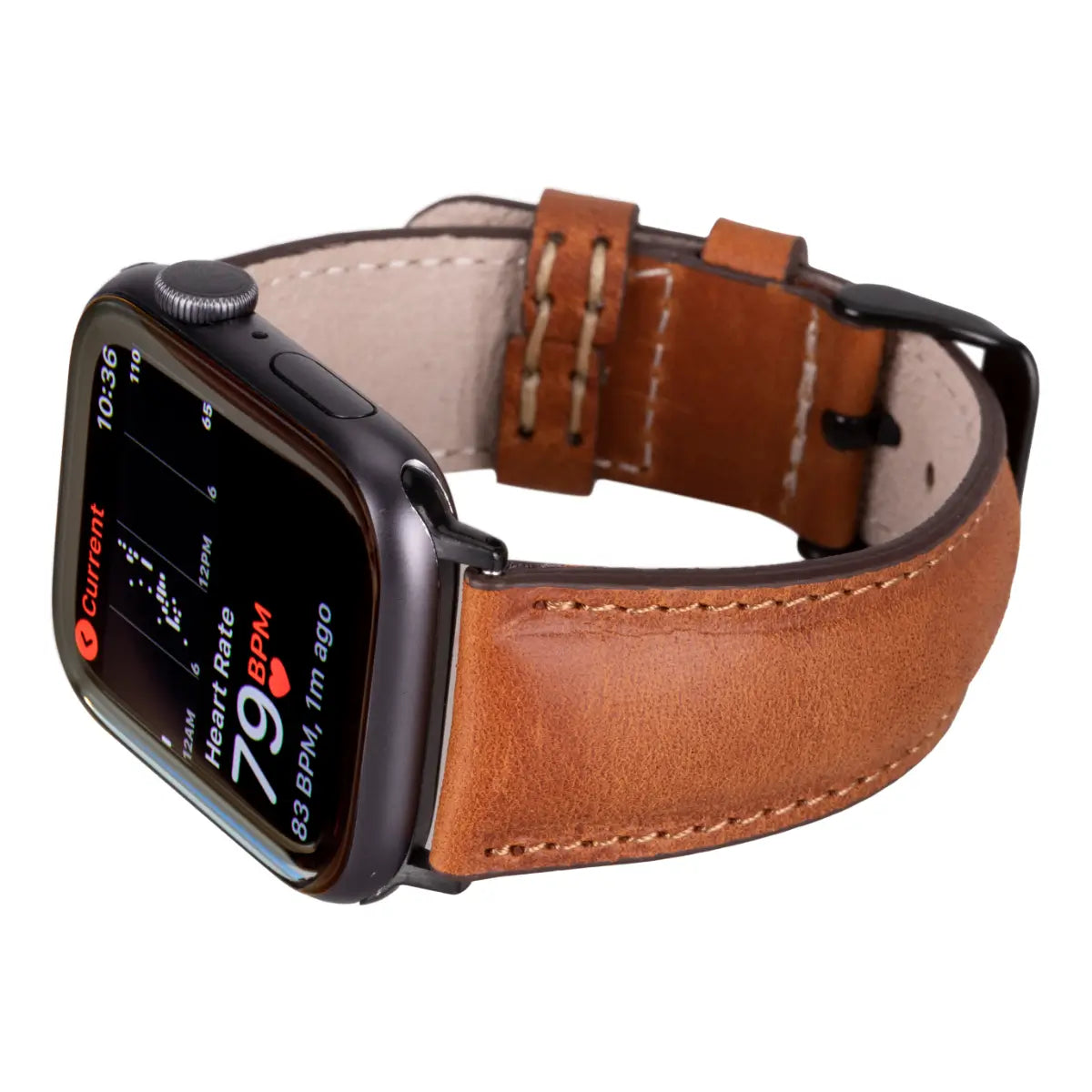 Camel Brown Leather Classic Apple Watch Band