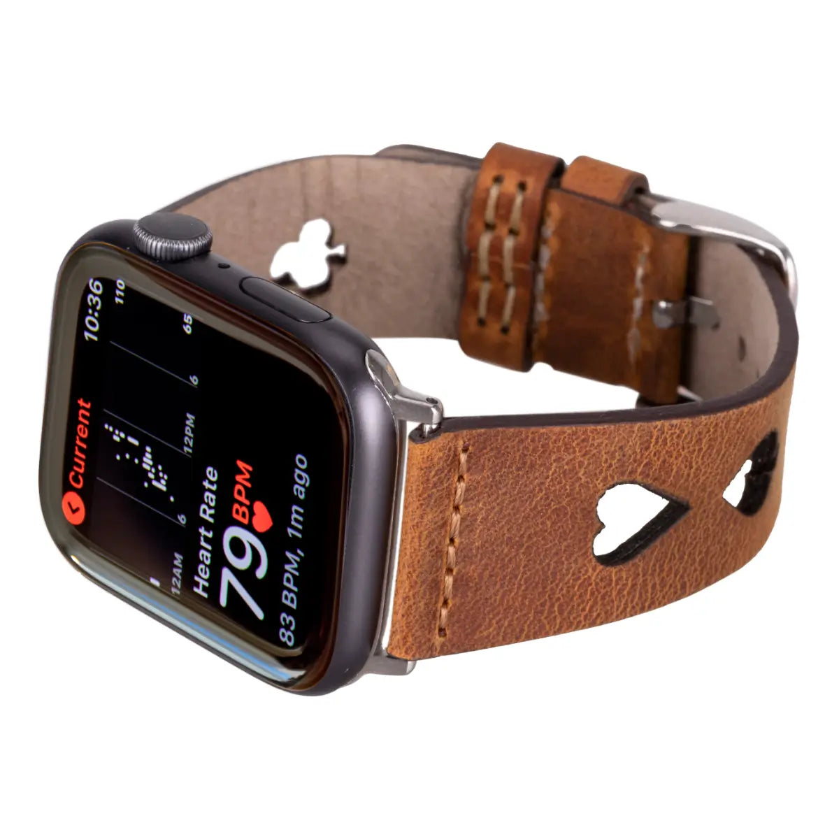 Camel Brown Leather Sport Apple Watch Band