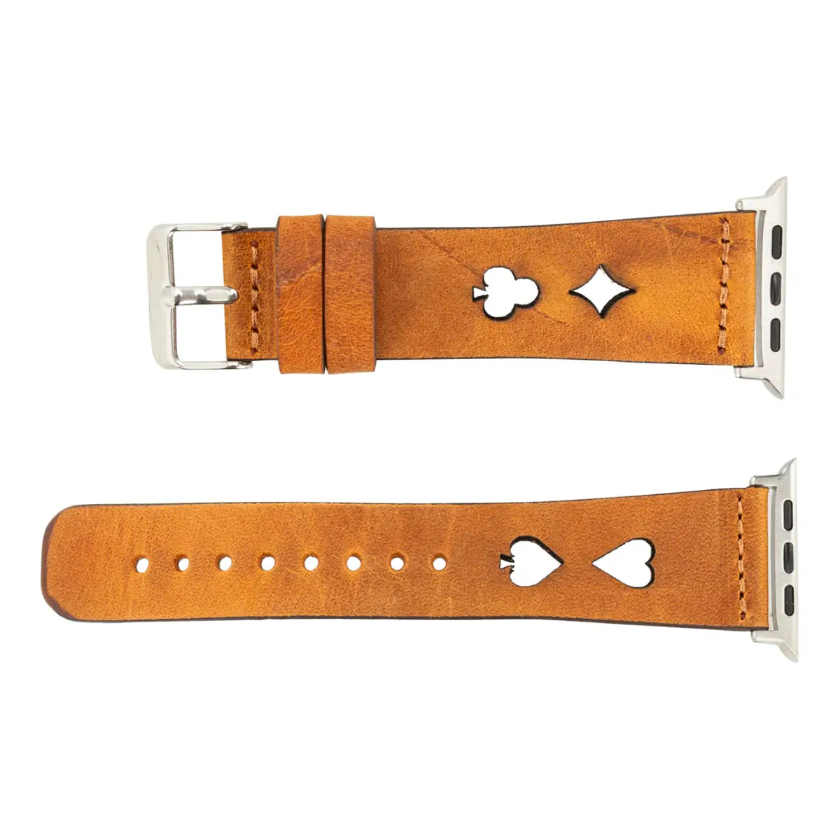 Camel Brown Leather Sport Apple Watch Band
