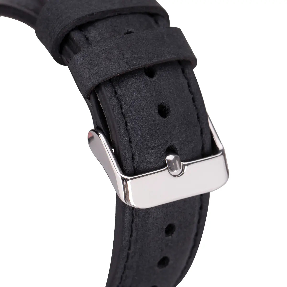 Dark Gray Leather Classic Apple Watch Band