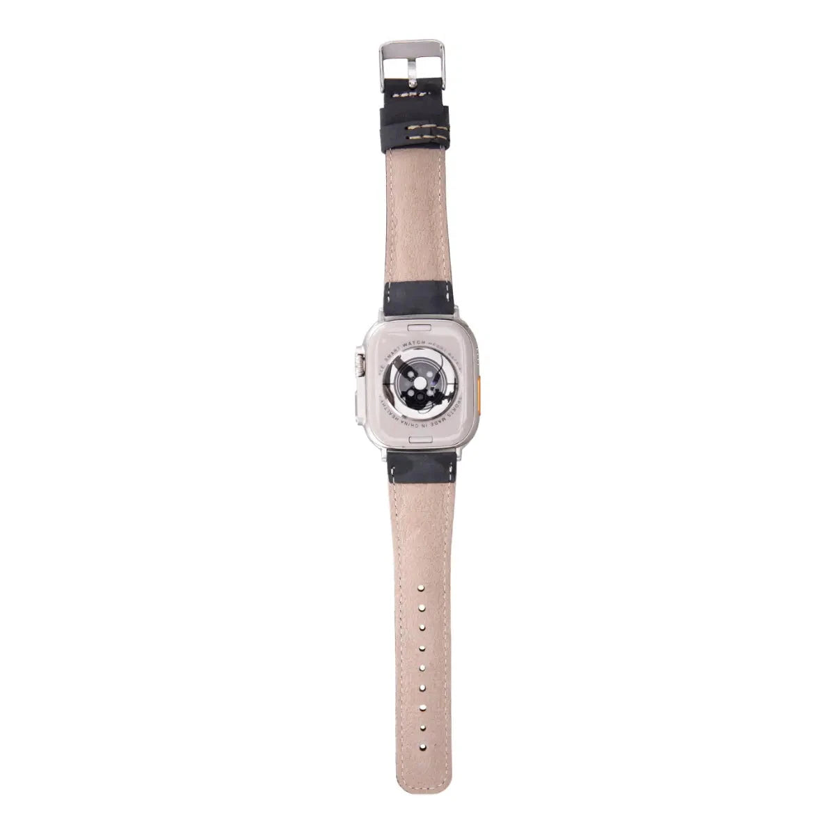 Dark Gray Leather Classic Apple Watch Band