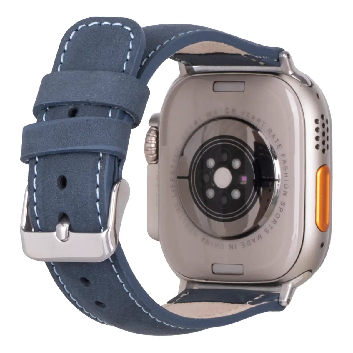 Distressed Blue Leather Classic Apple Watch Band