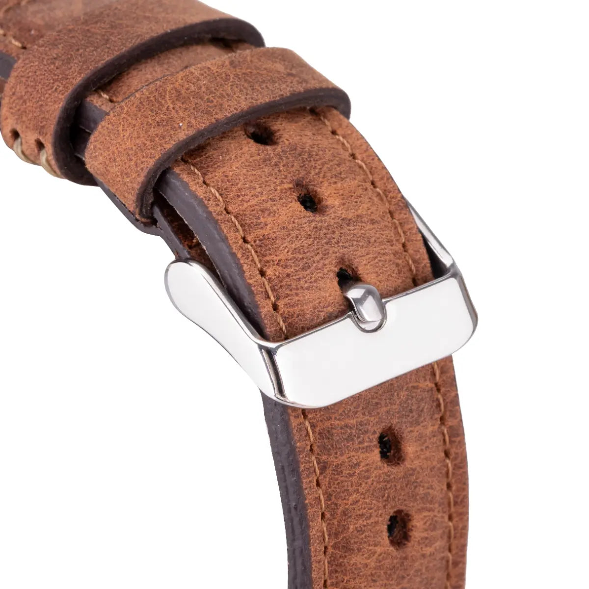 Distressed Brown Leather Classic Apple Watch Band