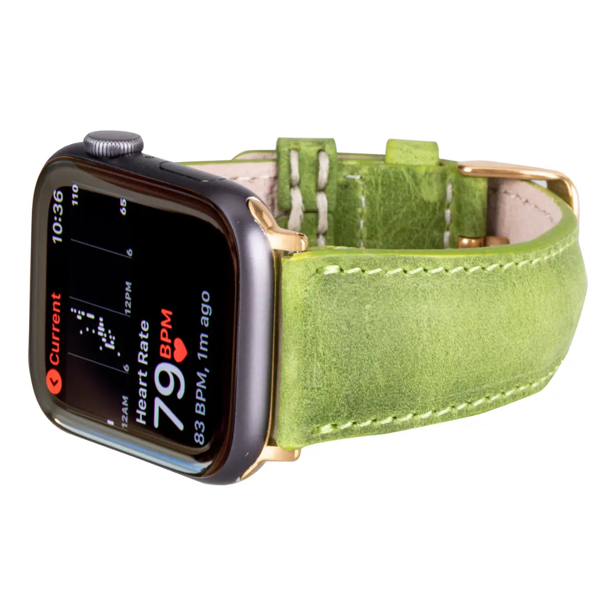 Distressed Green Leather Apple Watch Band