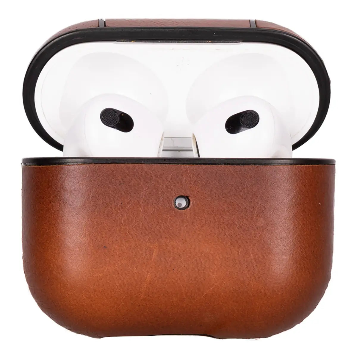 AirPods 3-Hülle aus brüniertem hellbraunem Leder