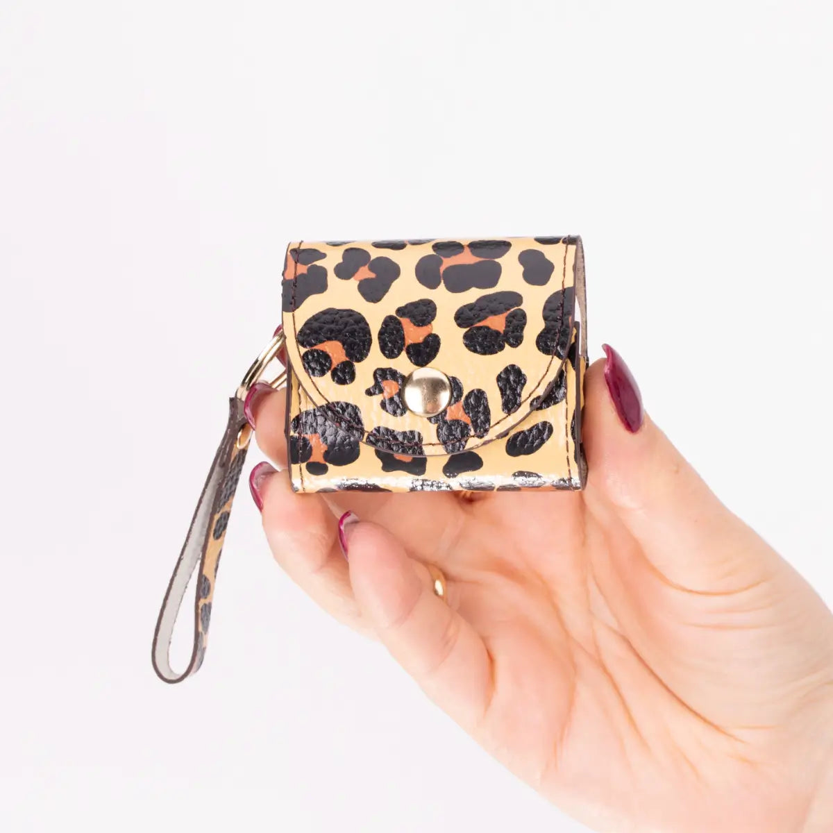AirPods Mai Hülle aus Leder mit Leopardenmuster