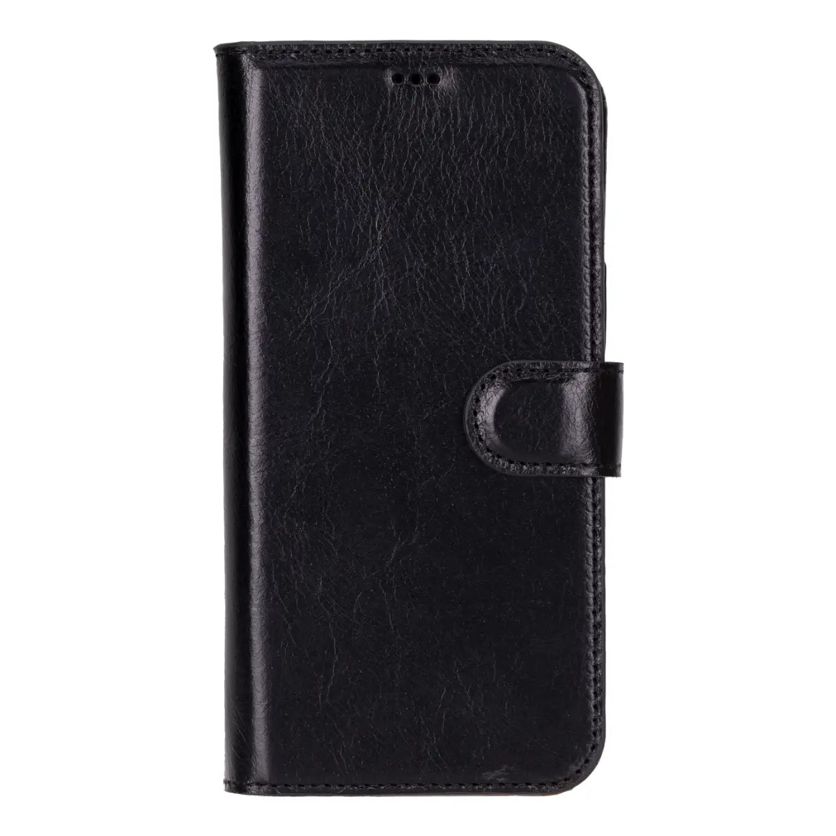 Schwarzes Leder-Portemonnaie-Etui für iPhone 17 Pro Max Prestige 