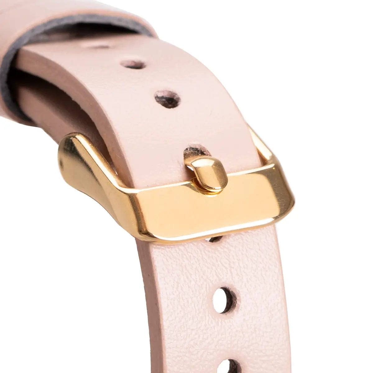 Nude Pink Leather Ultra Slim Apple Watch Band