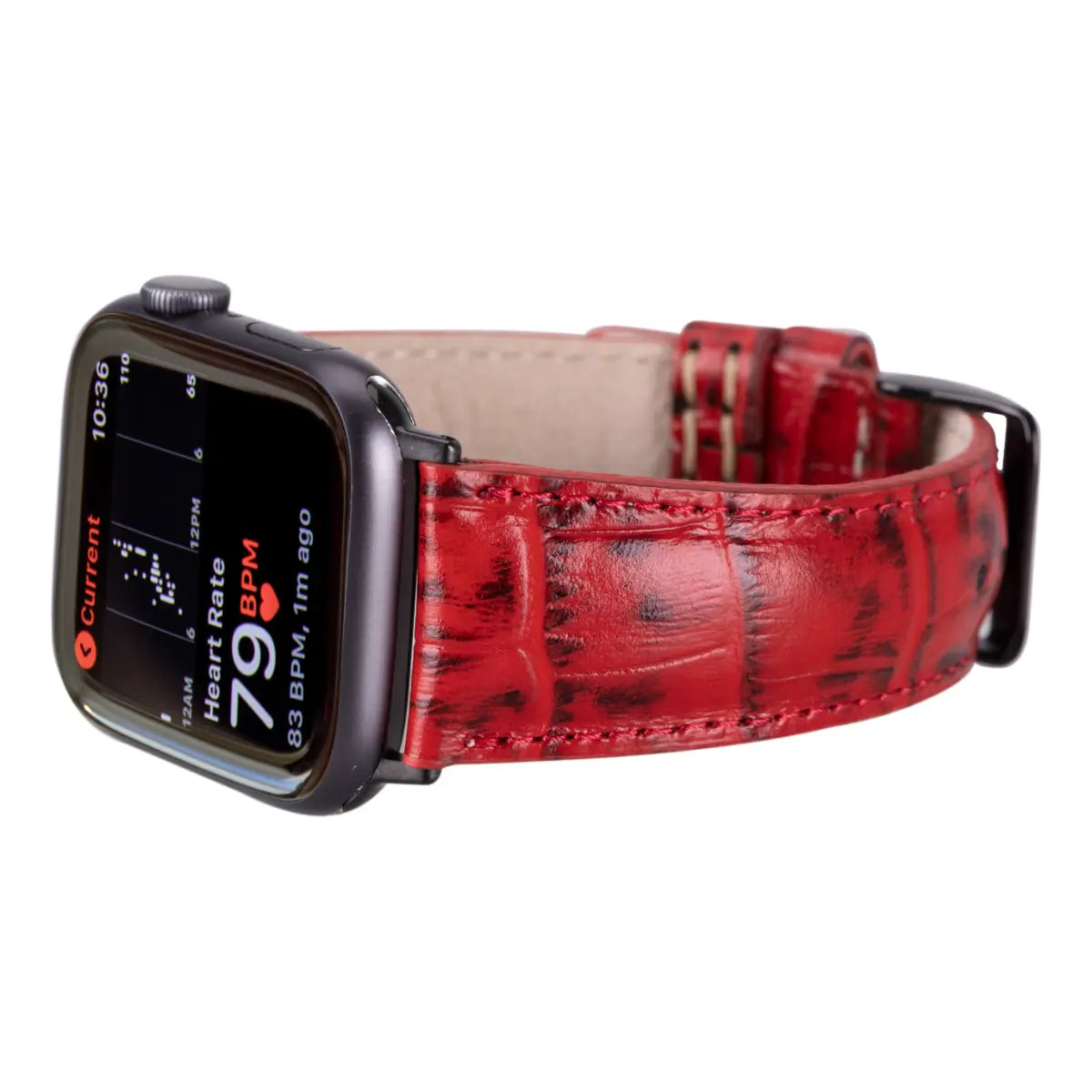 Red Croco Leather Apple Watch Band