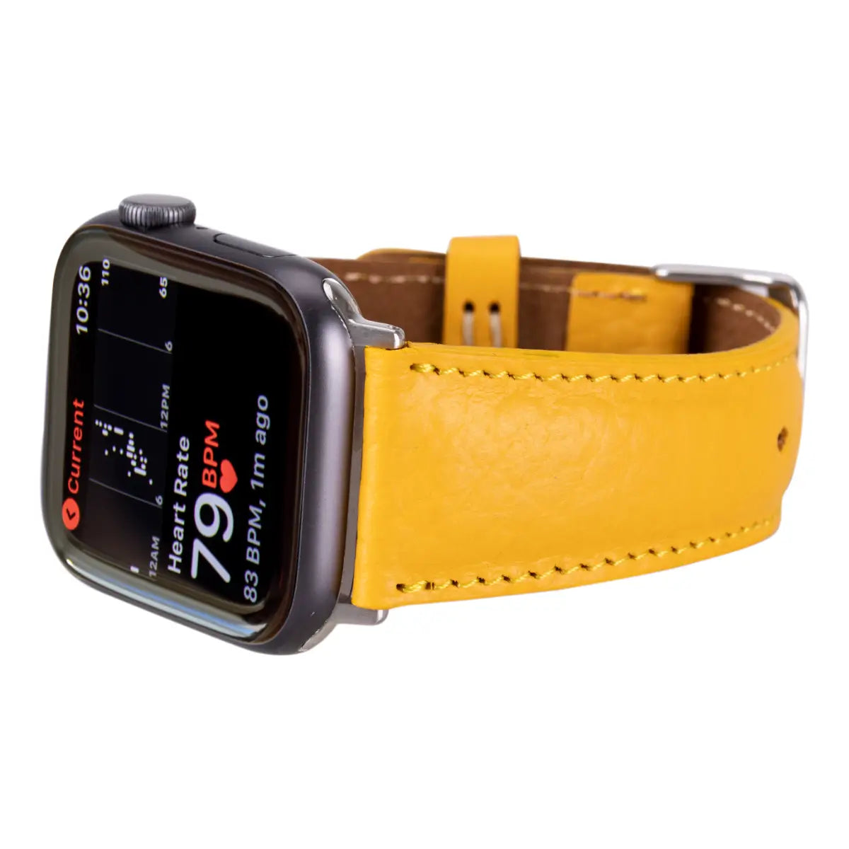 Yellow Leather Apple Watch Band