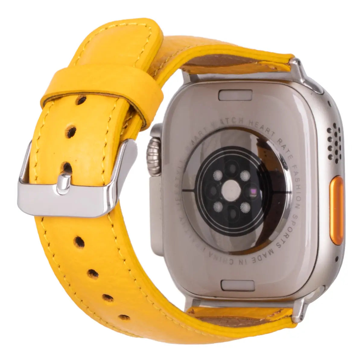 Yellow Leather Classic Apple Watch Band