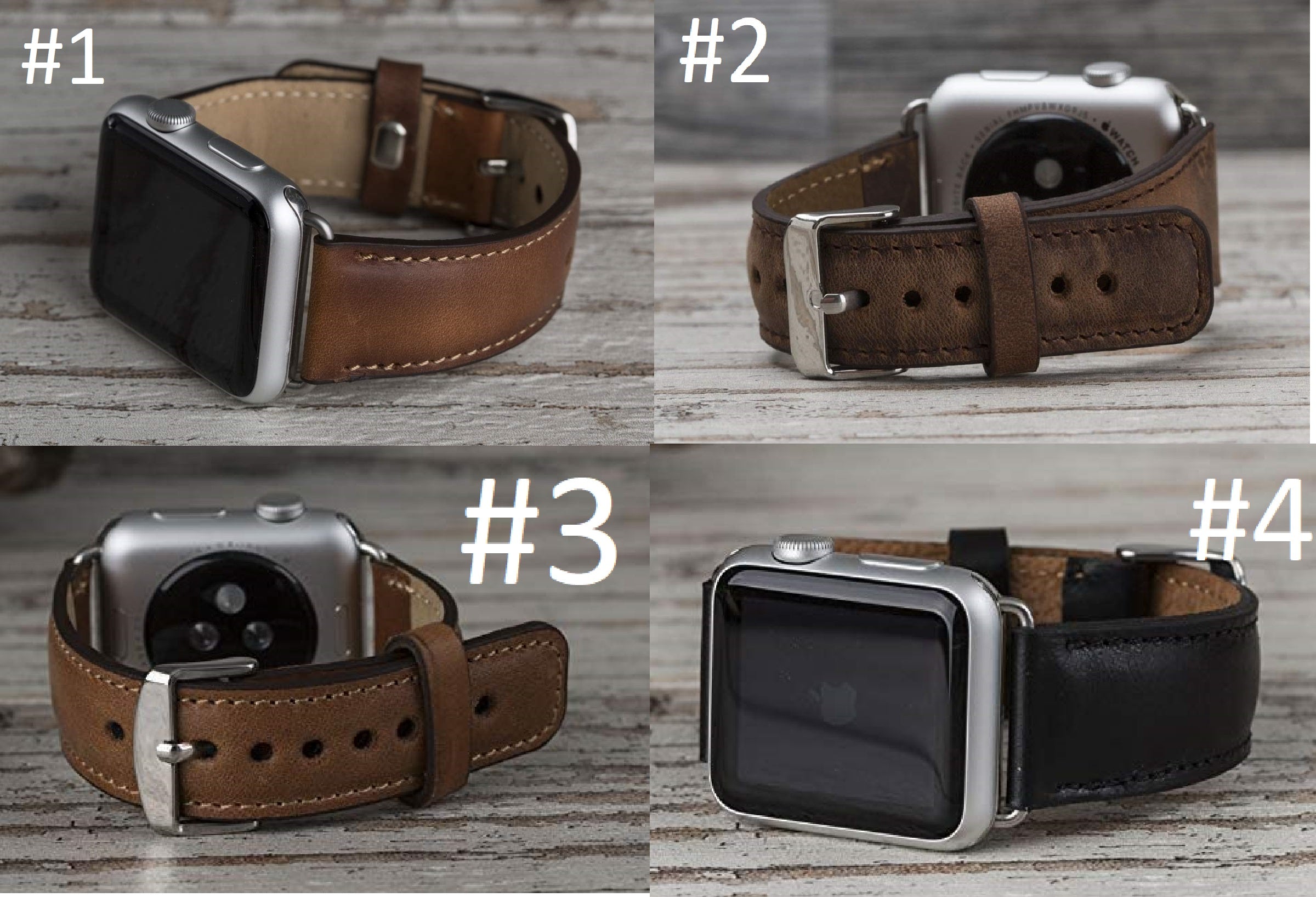 Spezialanfertigung Classic/Ferro/Slim/Rally Leder Apple Watch Band 