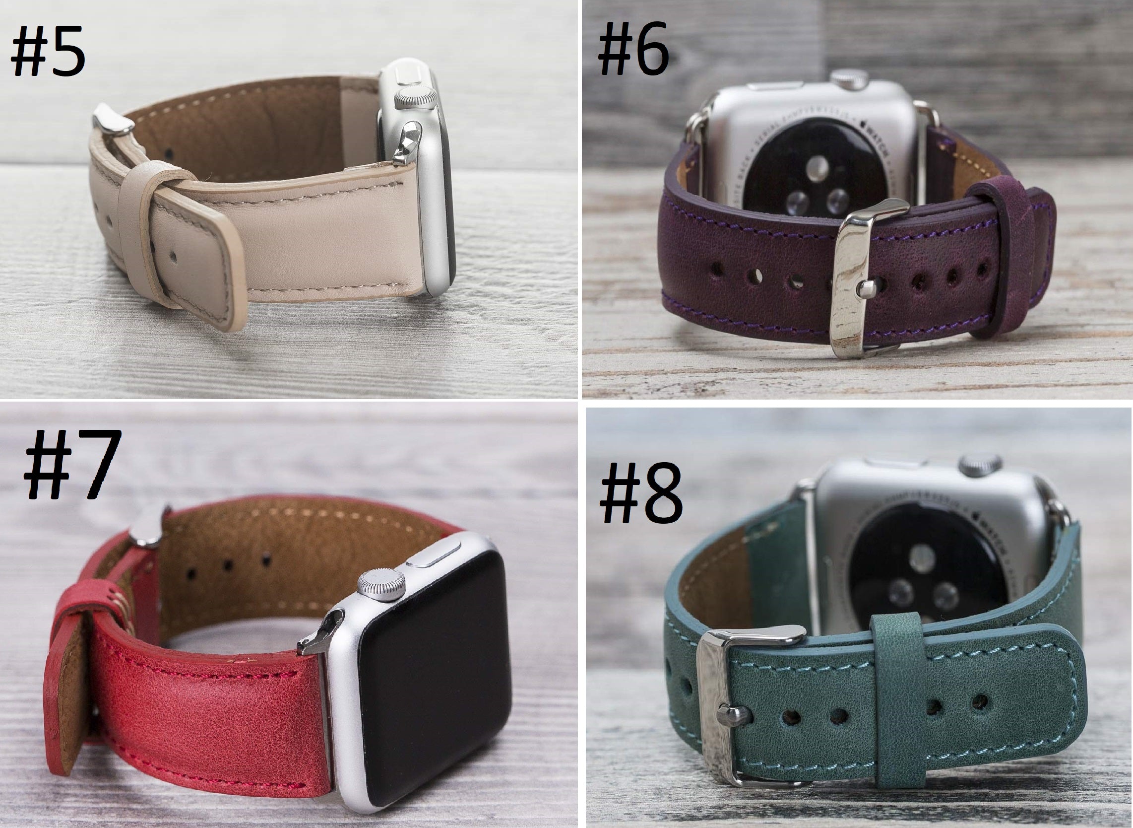 Spezialanfertigung Classic/Ferro/Slim/Rally Leder Apple Watch Band 