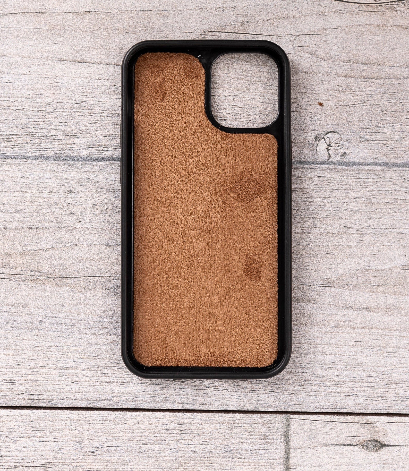 Kamelbraune magnetische Leder-Brieftaschenhülle für iPhone 12 Mini (5,4 Zoll) 